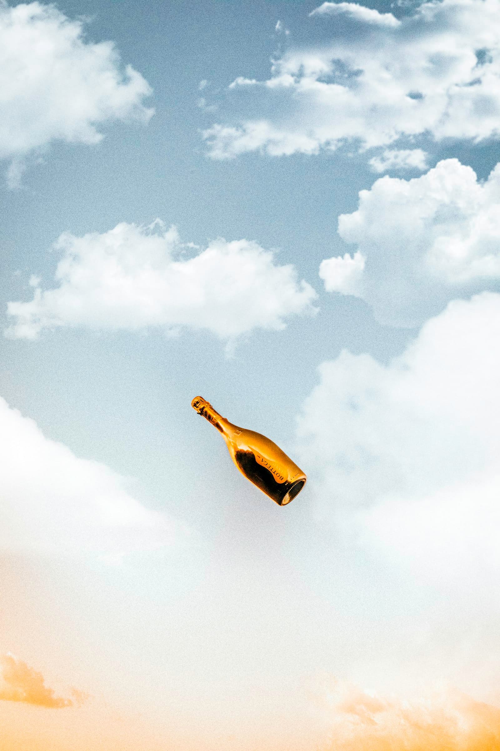 Two coupes of champagne backlit against a cabin window, a celebration in soft focus.